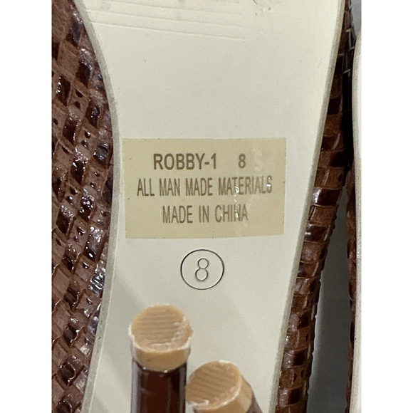 Womans Db Dk Fashion Robby Brown Peep Toe Platform Party Shoes Size 8 - Picture 9 of 10